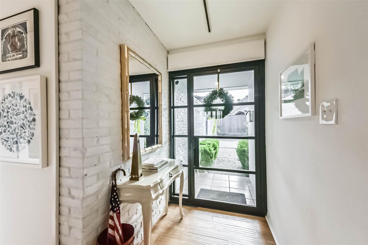Interior, Stone Walls, Wood Texture Flooring