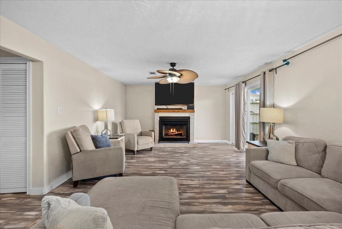 Fireplace, Interior, Living room, Wood Texture Flooring