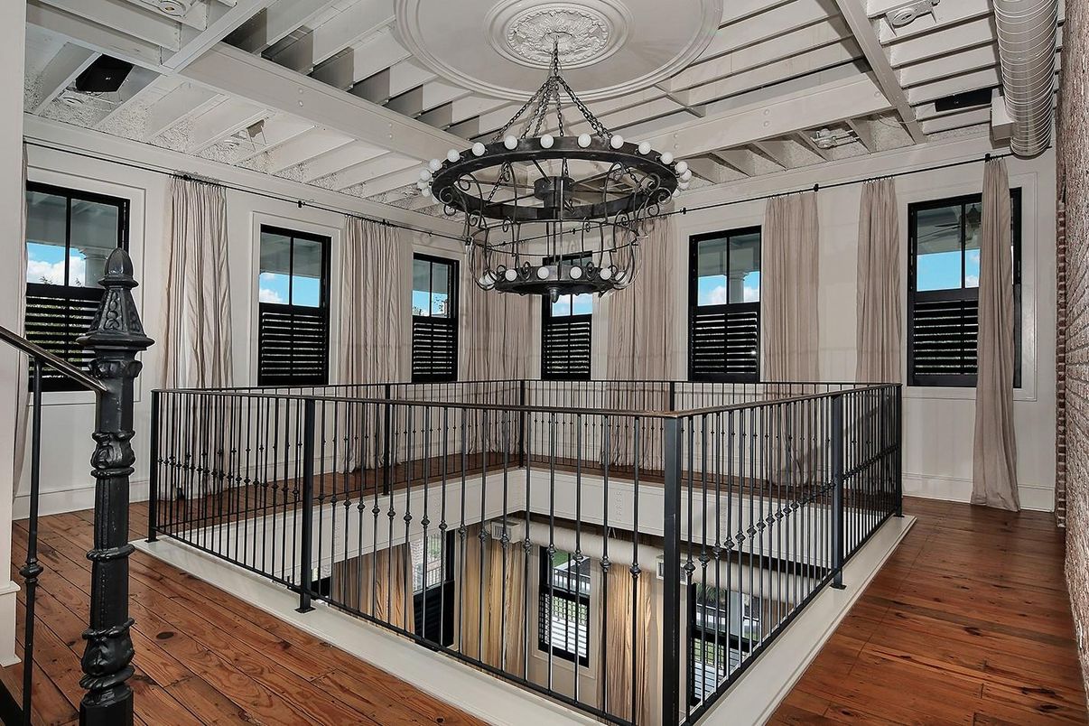 Chandelier, Interior, Wood Texture Flooring