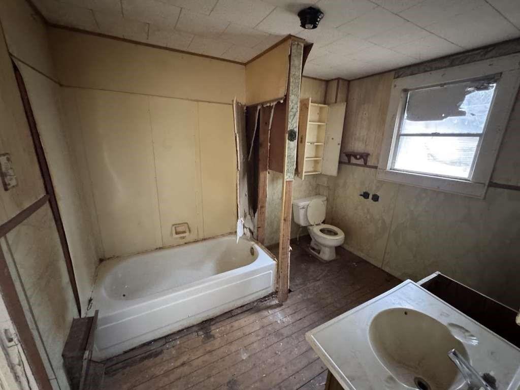 Bathroom, Interior, Wood Texture Flooring