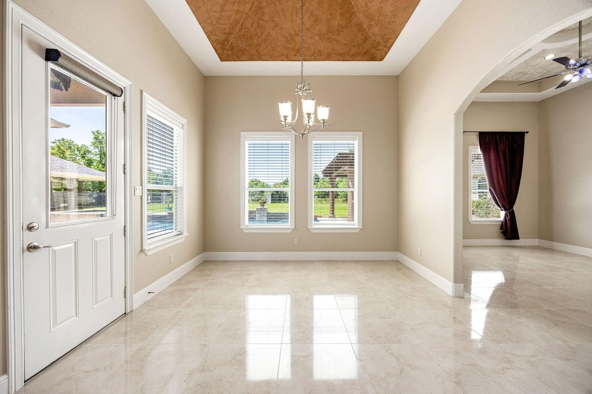 Chandelier, Empty room, Interior