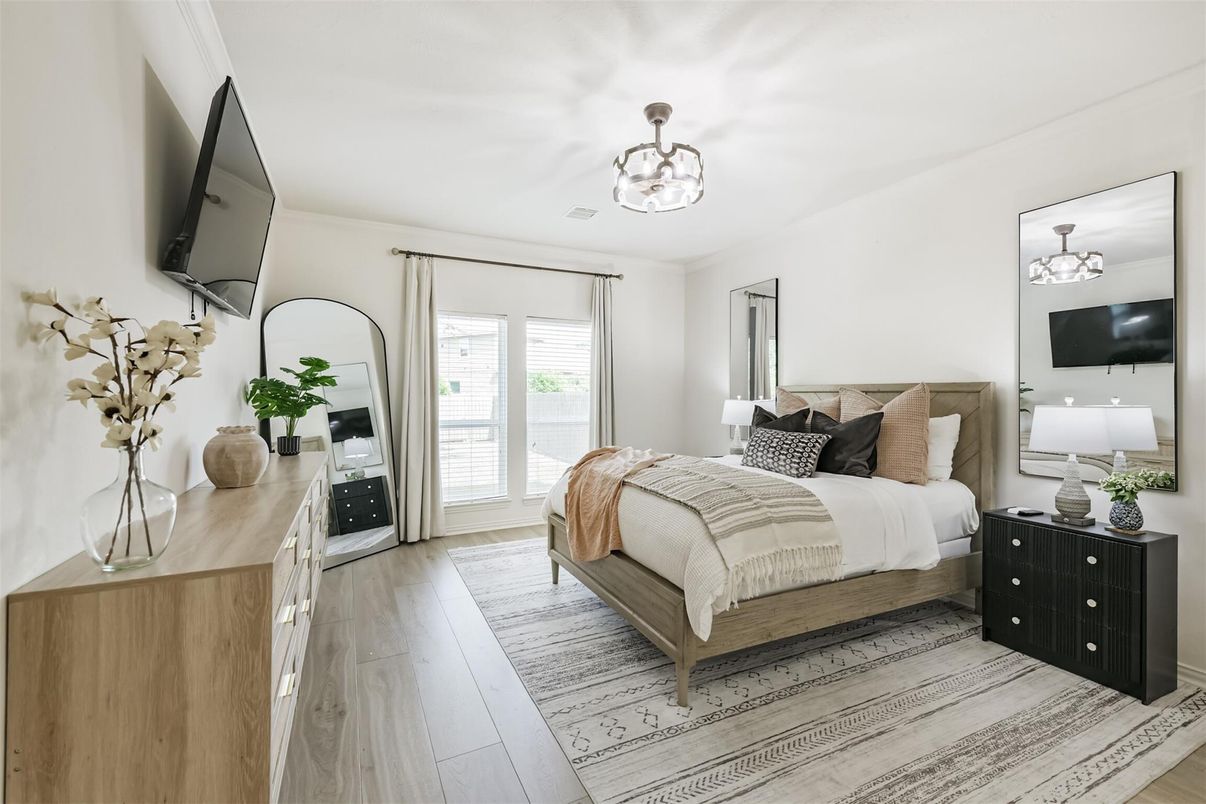 Bedroom, Interior, Wood Texture Flooring