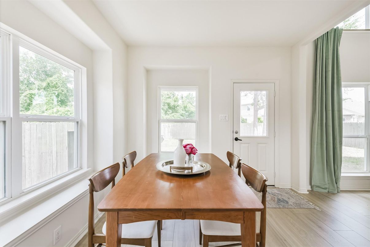 Dining room, Interior, Wood Texture Flooring
