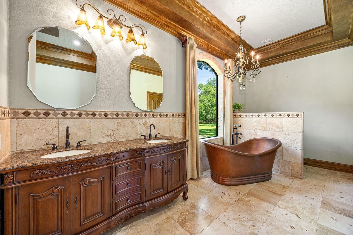 Bathroom, Chandelier, Dual Sink Vanities, Interior