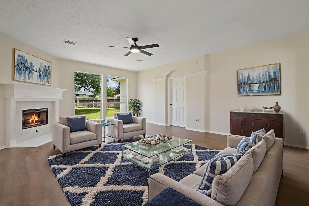 Fireplace, Interior, Living room, Wood Texture Flooring