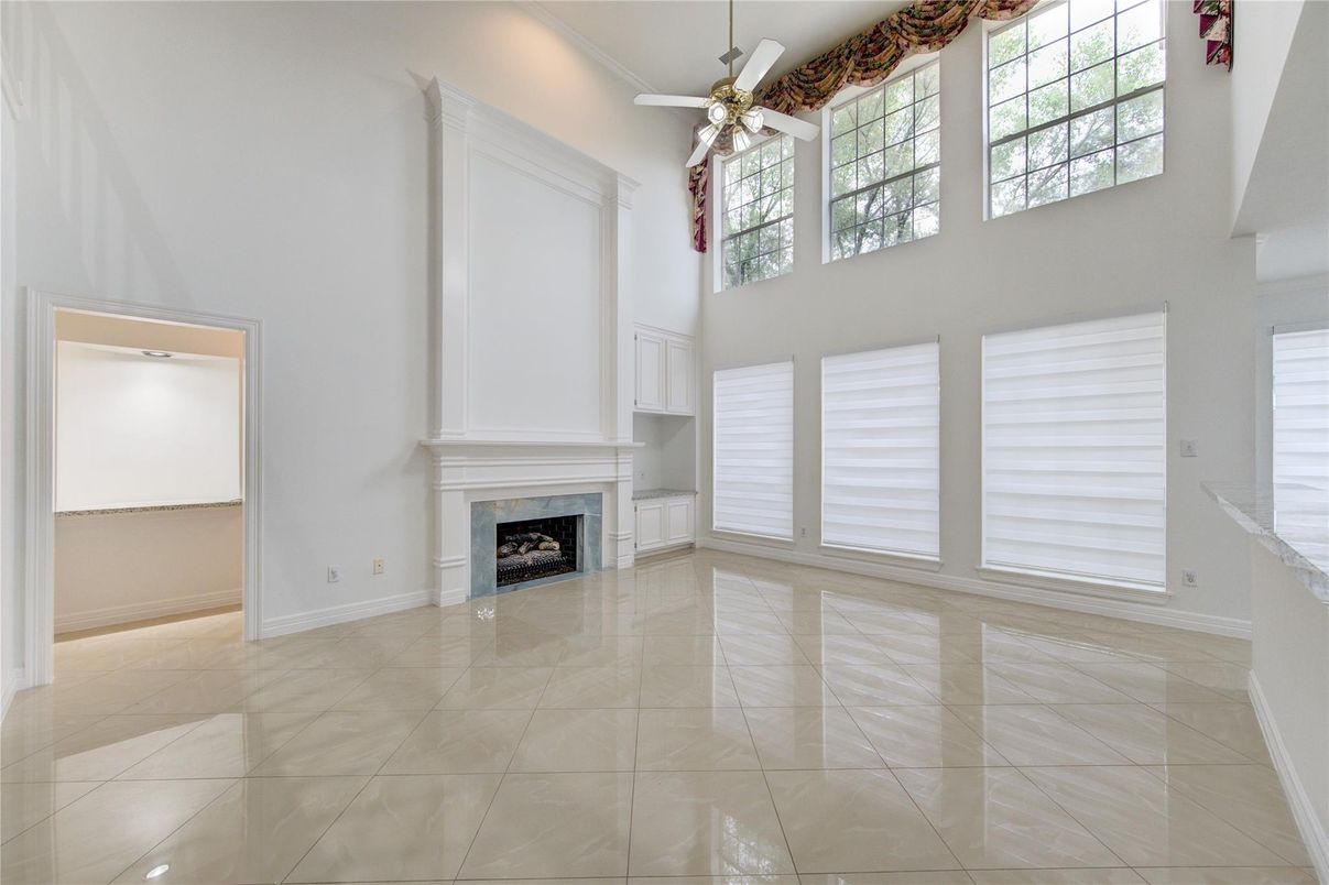 Empty room, Fireplace, Interior