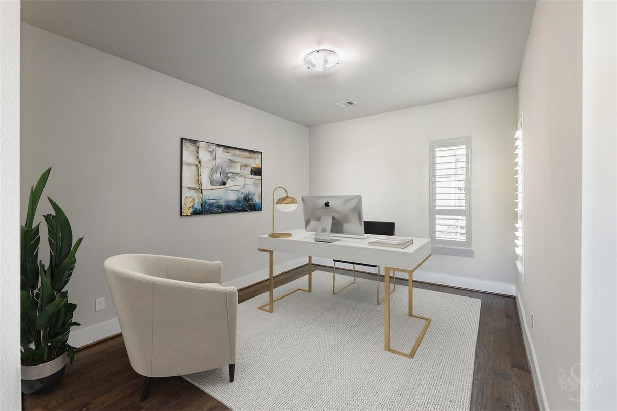 Home Office, Interior, Wood Texture Flooring