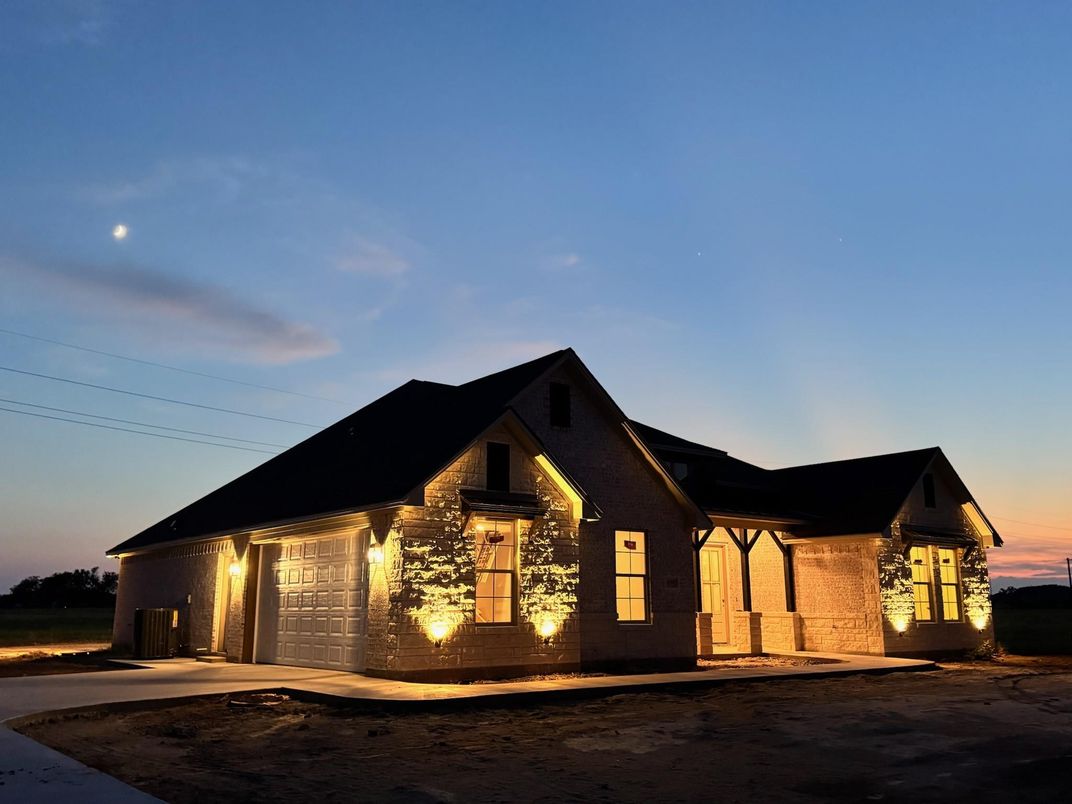Attached, Exterior, Facade, Brick Facade, Modern