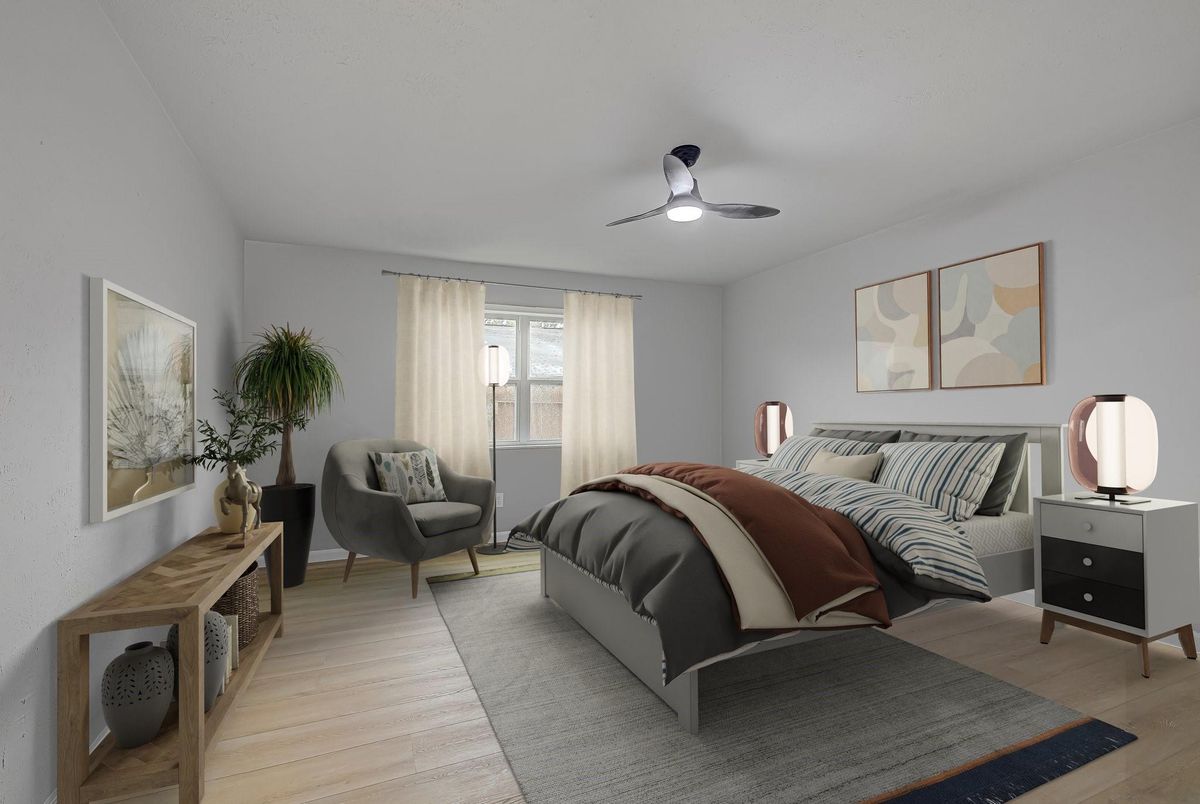 Bedroom, Interior, Wood Texture Flooring