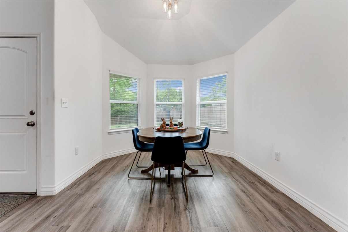 Dining room, Interior, Wood Texture Flooring