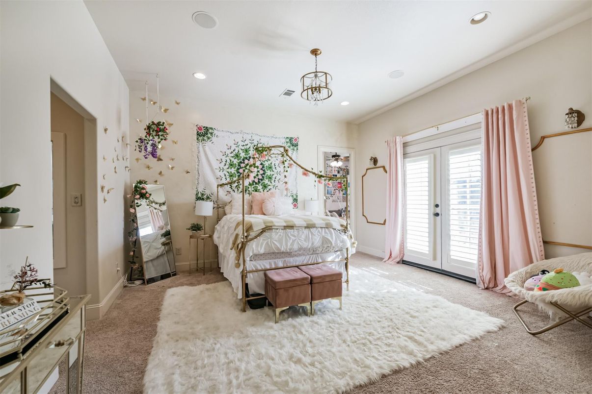 Bedroom, Interior, Pendant Lights, Recessed Lighting