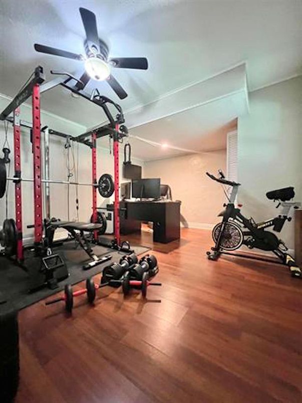Fitness Equipment, Interior, Wood Texture Flooring
