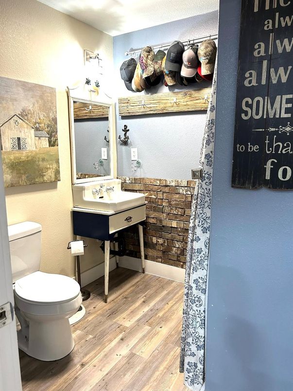 Bathroom, Interior, Wood Texture Flooring