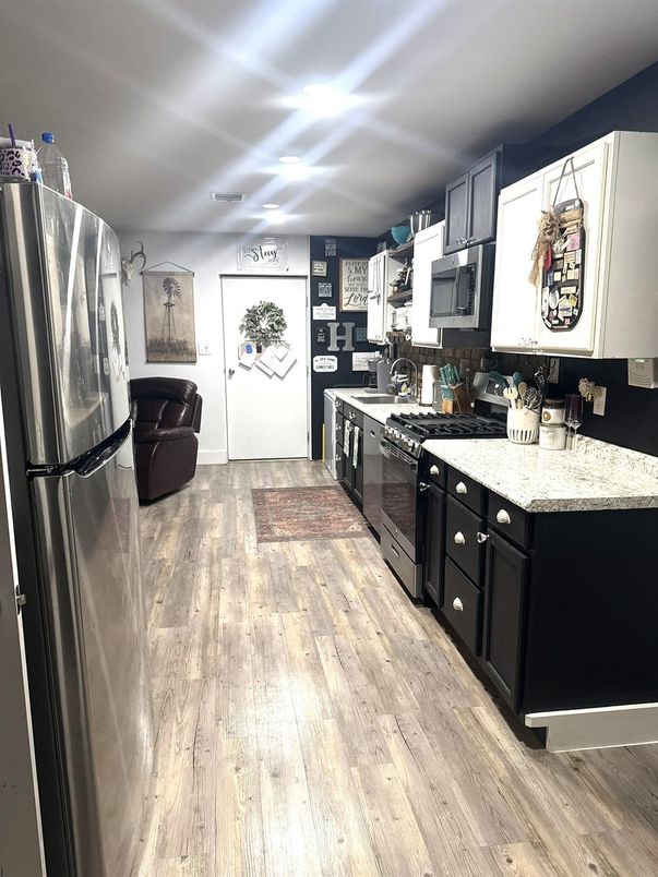 Interior, Kitchen, Wood Texture Flooring