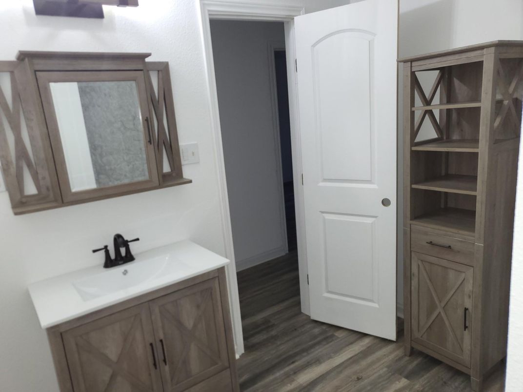 Bathroom, Interior, Wood Texture Flooring