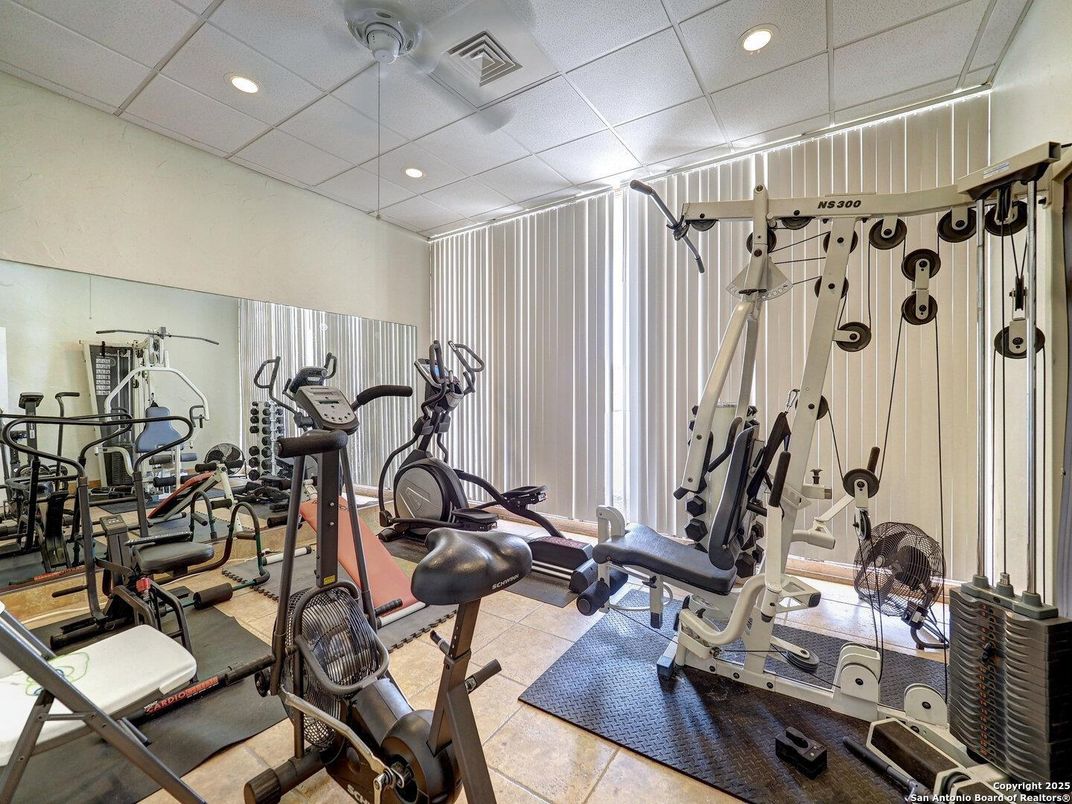 Fitness Equipment, Gym, Interior, Recessed Lighting