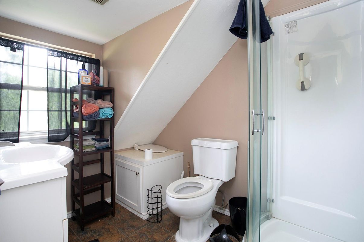Bathroom, Glass Shower, Interior, Washer