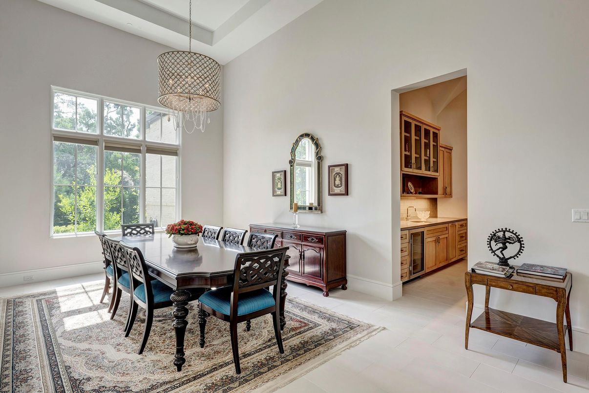 Dining room, Interior, Pendant Lights