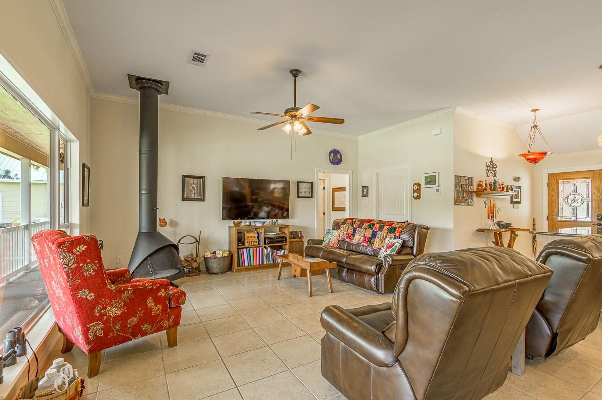 Fireplace, Interior, Living room, Pendant Lights