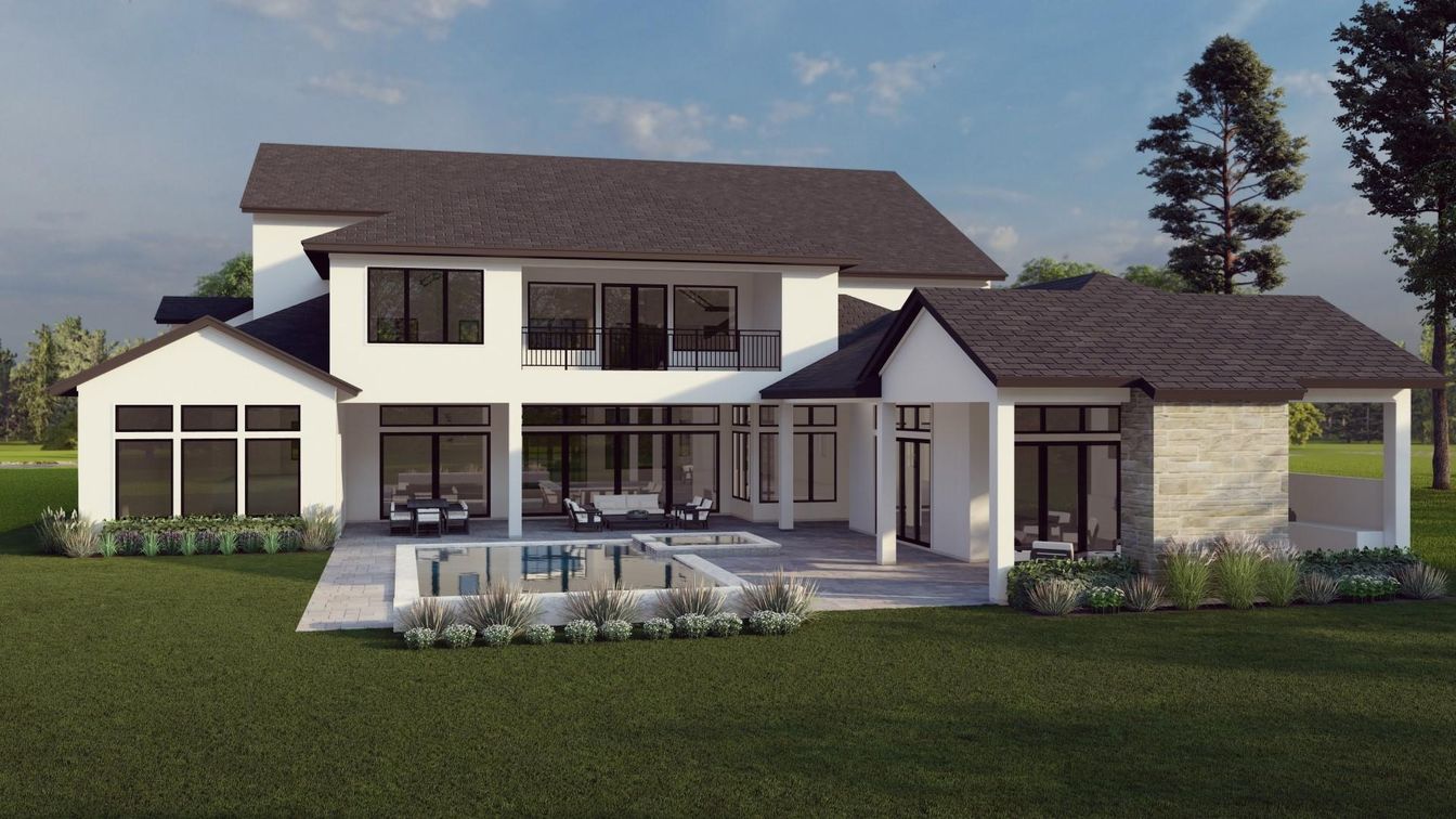 Backyard, Exterior, Facade, Pool, Farmhouse