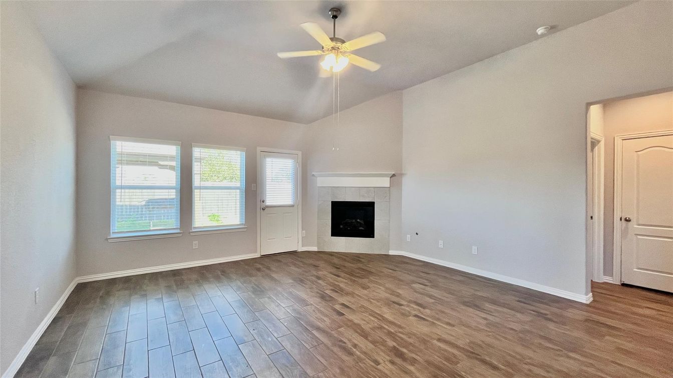 Empty room, Fireplace, Interior, Wood Texture Flooring