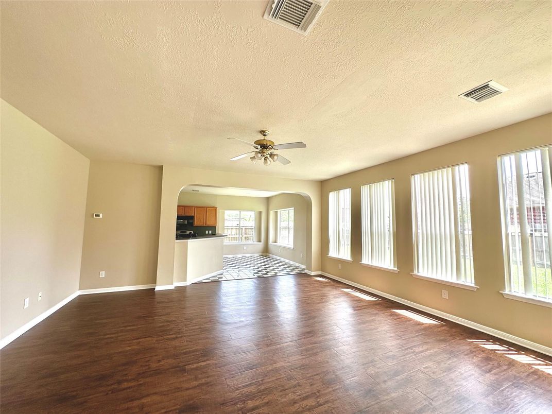 Empty room, Interior, Kitchen, Wood Texture Flooring