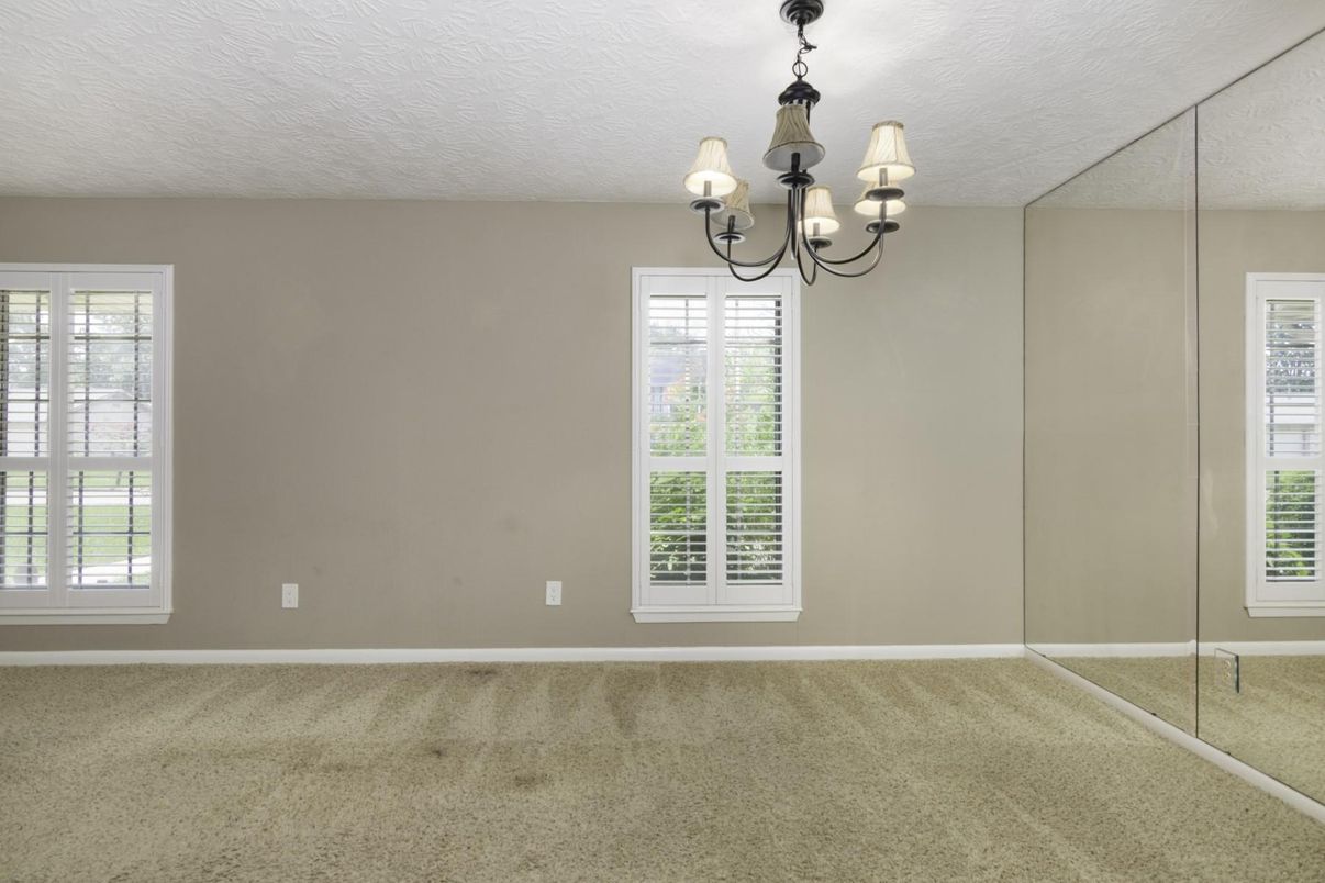 Chandelier, Empty room, Interior