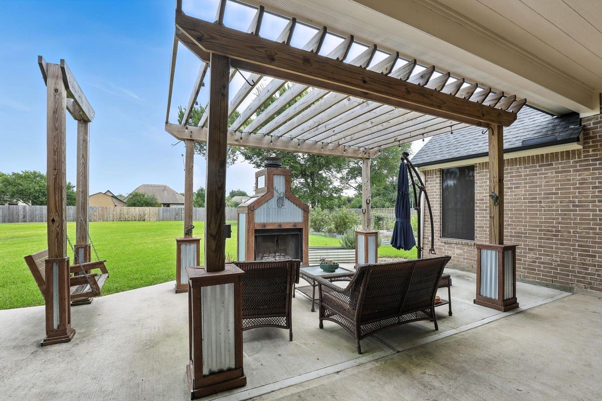 Backyard, Exterior, Fireplace