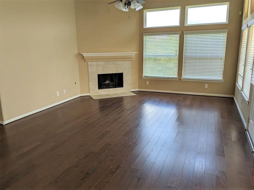 Empty room, Fireplace, Interior, Wood Texture Flooring
