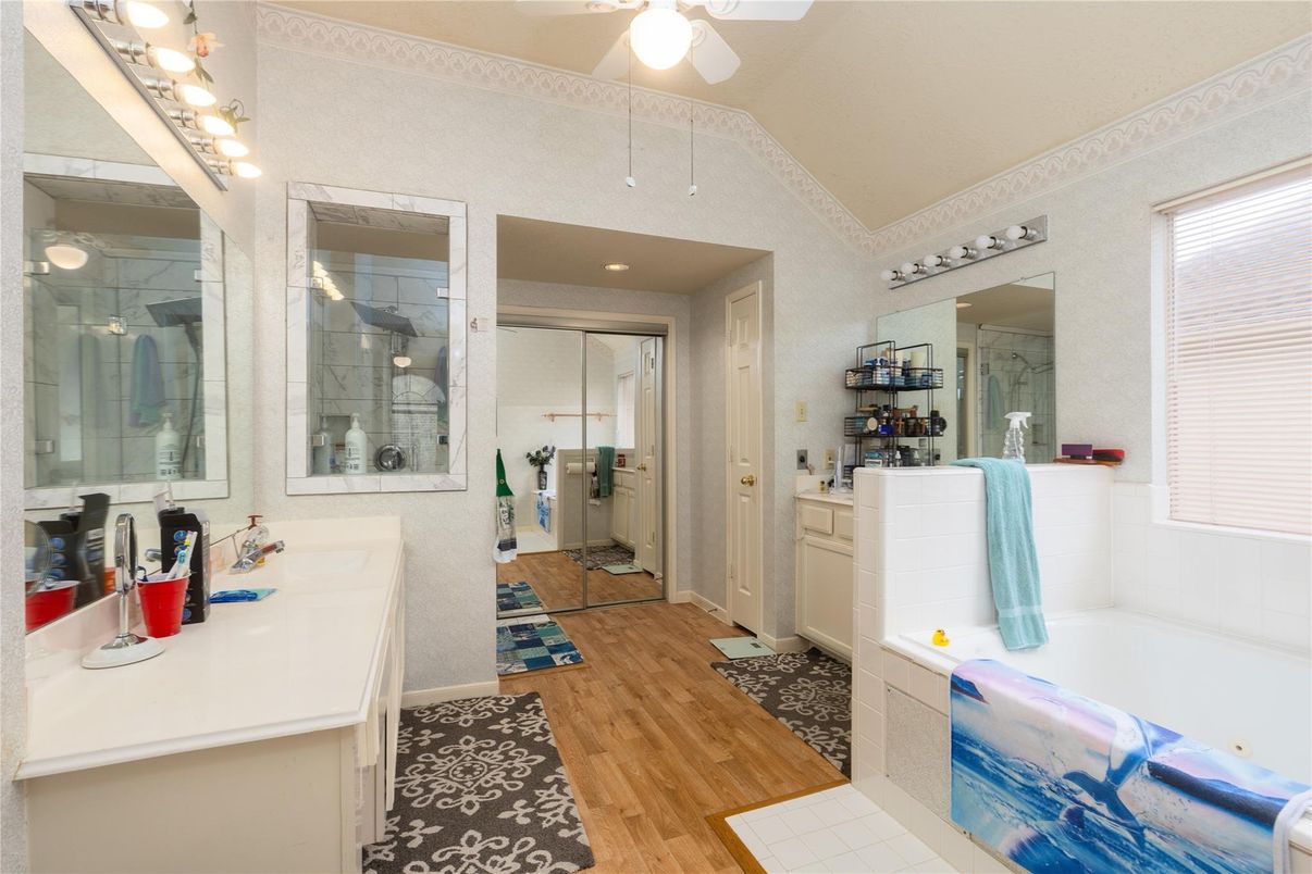 Bathroom, Interior, Wood Texture Flooring