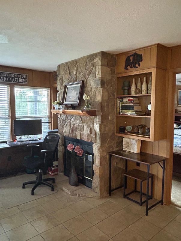 Fireplace, Home Office, Interior
