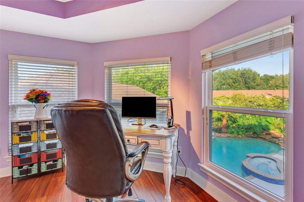 Home Office, Interior, Wood Texture Flooring