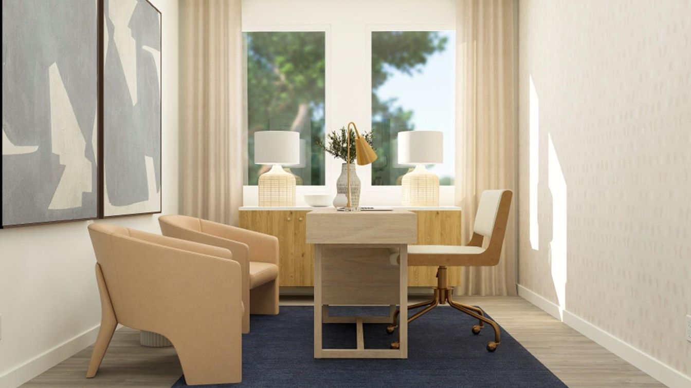 Home Office, Interior, Wood Texture Flooring