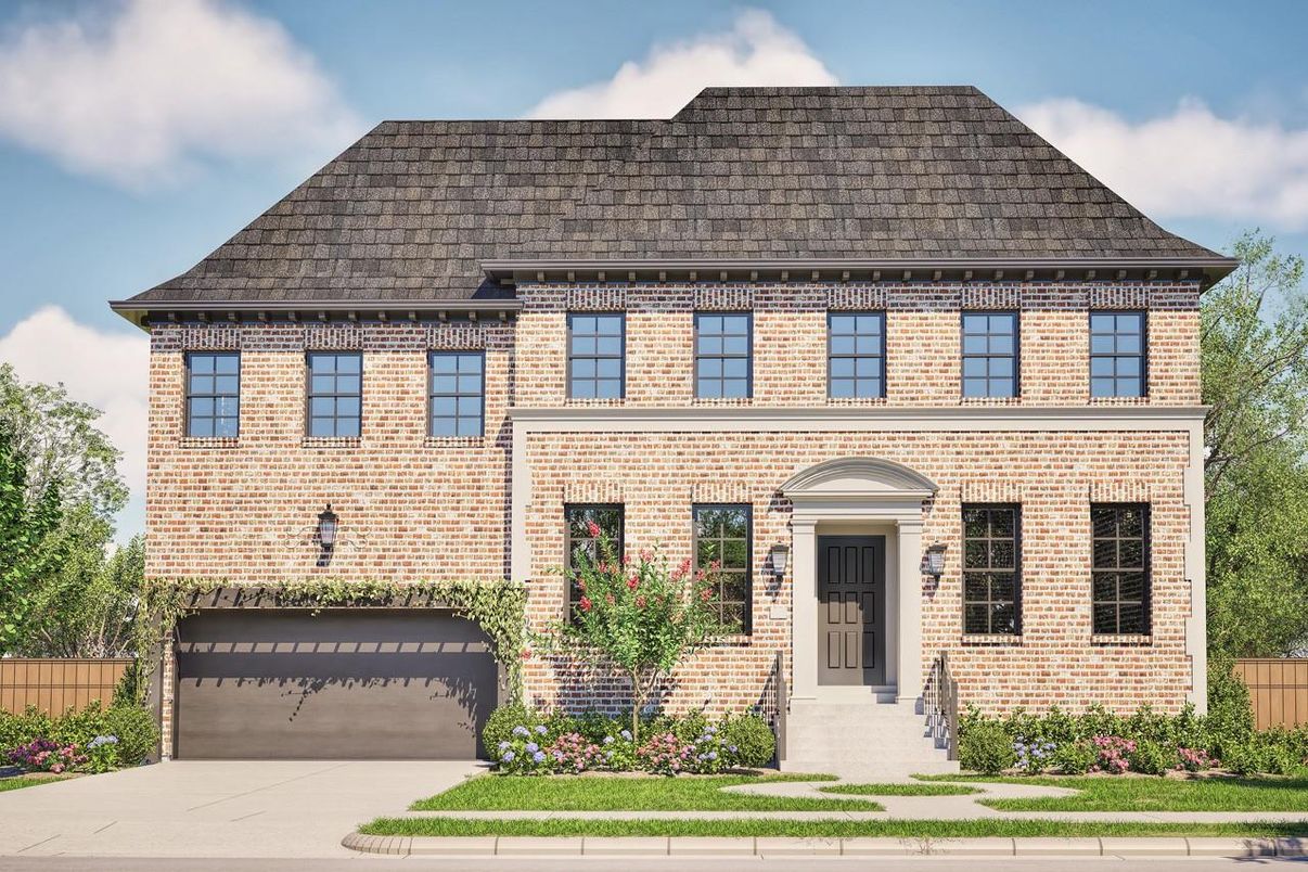 Attached, Exterior, Facade, Brick Facade, Georgian