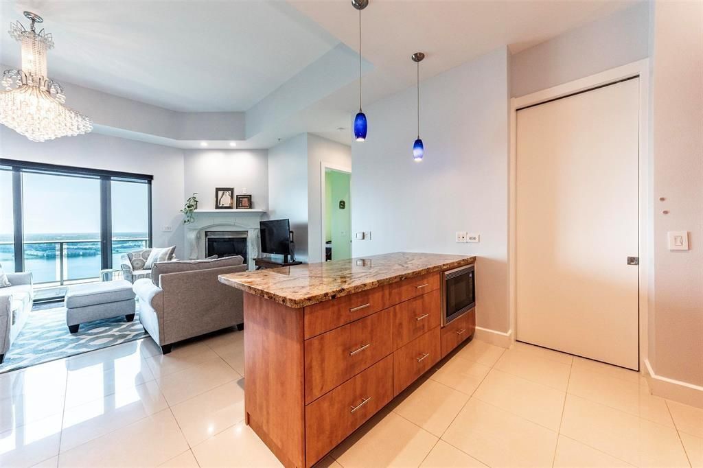 Chandelier, Fireplace, Interior, Living room, Pendant Lights, Recessed Lighting, Water
