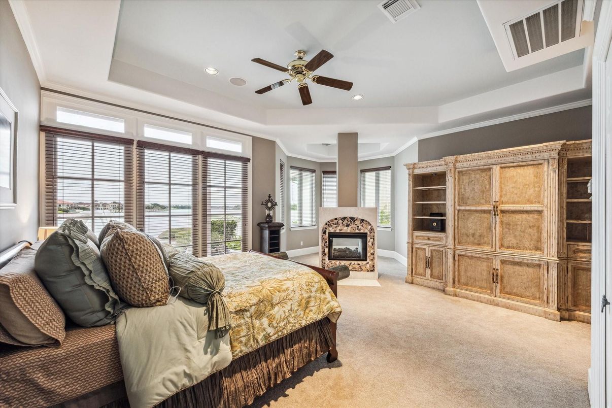 Bedroom, Fireplace, Interior, Recessed Lighting