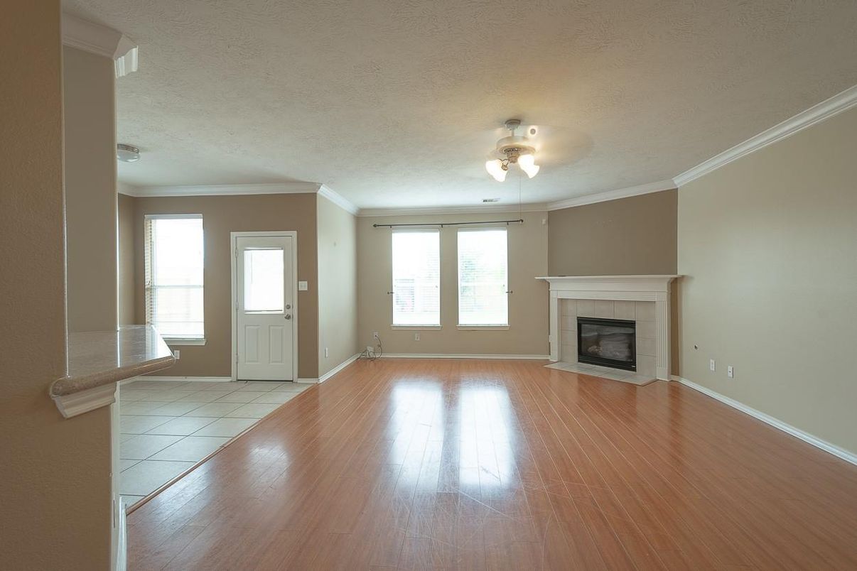 Empty room, Fireplace, Interior, Wood Texture Flooring