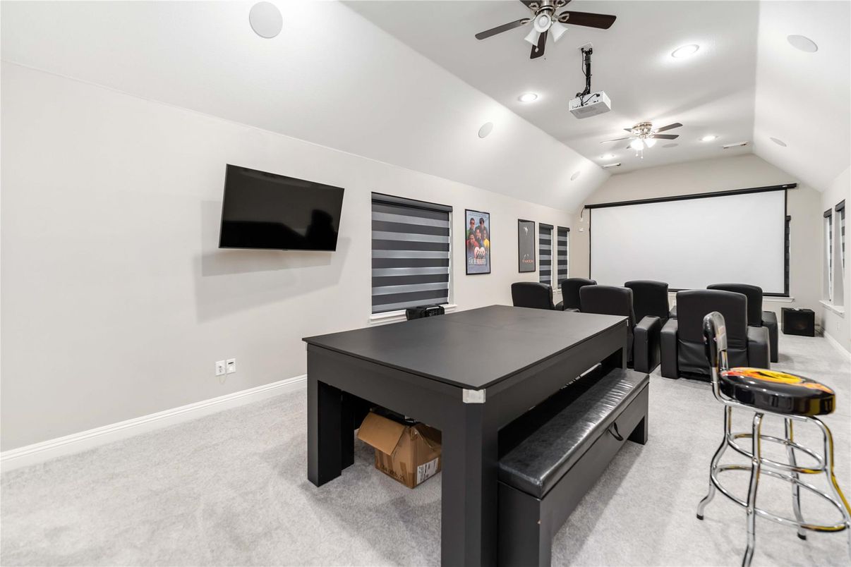 Home Theatre Room, Interior, Projection Screen, Recessed Lighting, Theatre Room