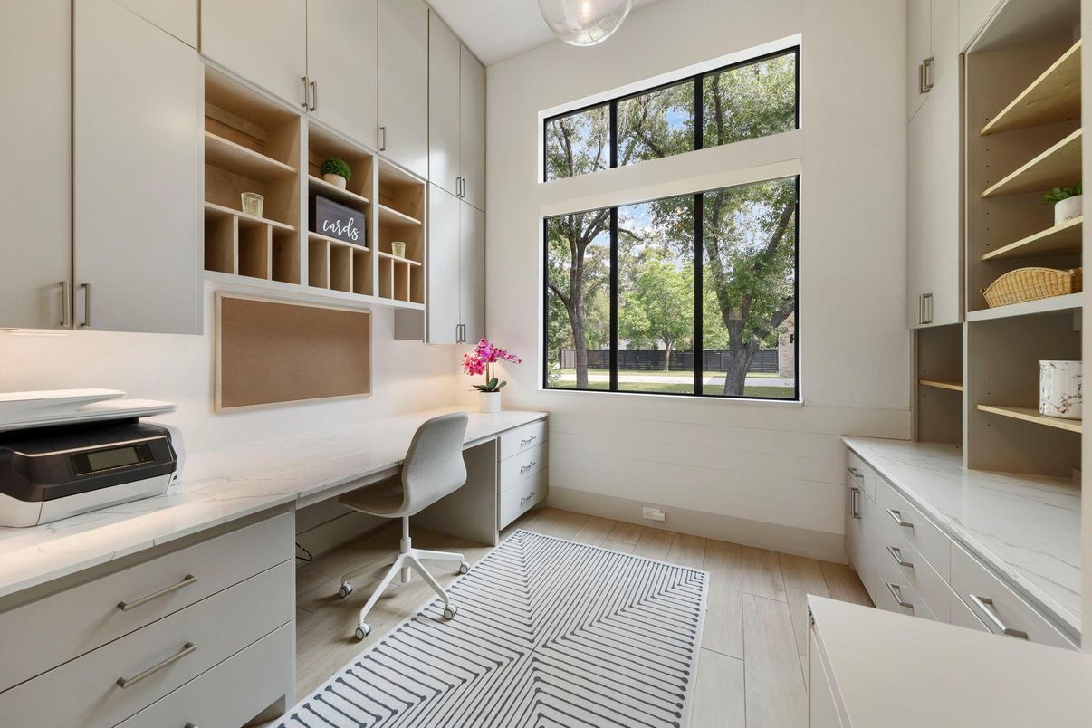 Home Office, Interior, Wood Texture Flooring