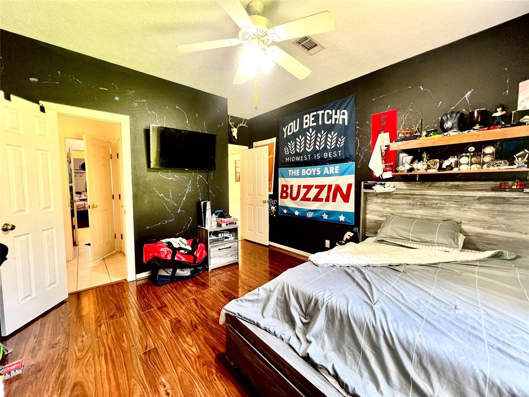 Bedroom, Interior, Wood Texture Flooring