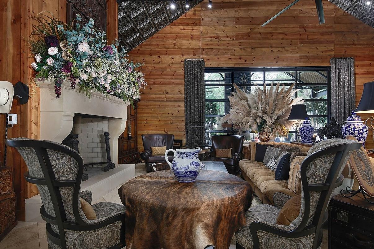 Fireplace, Interior, Living room, Wooden Walls