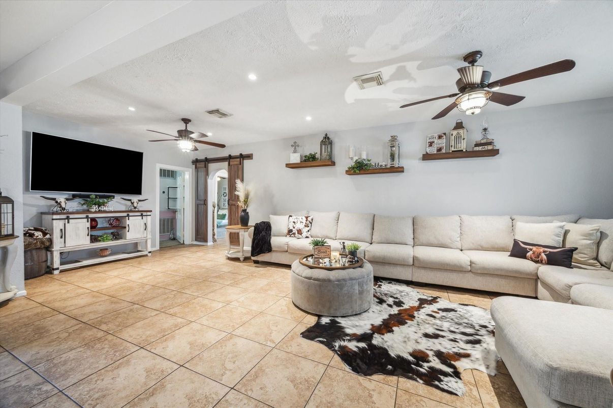 Interior, Living room, Recessed Lighting