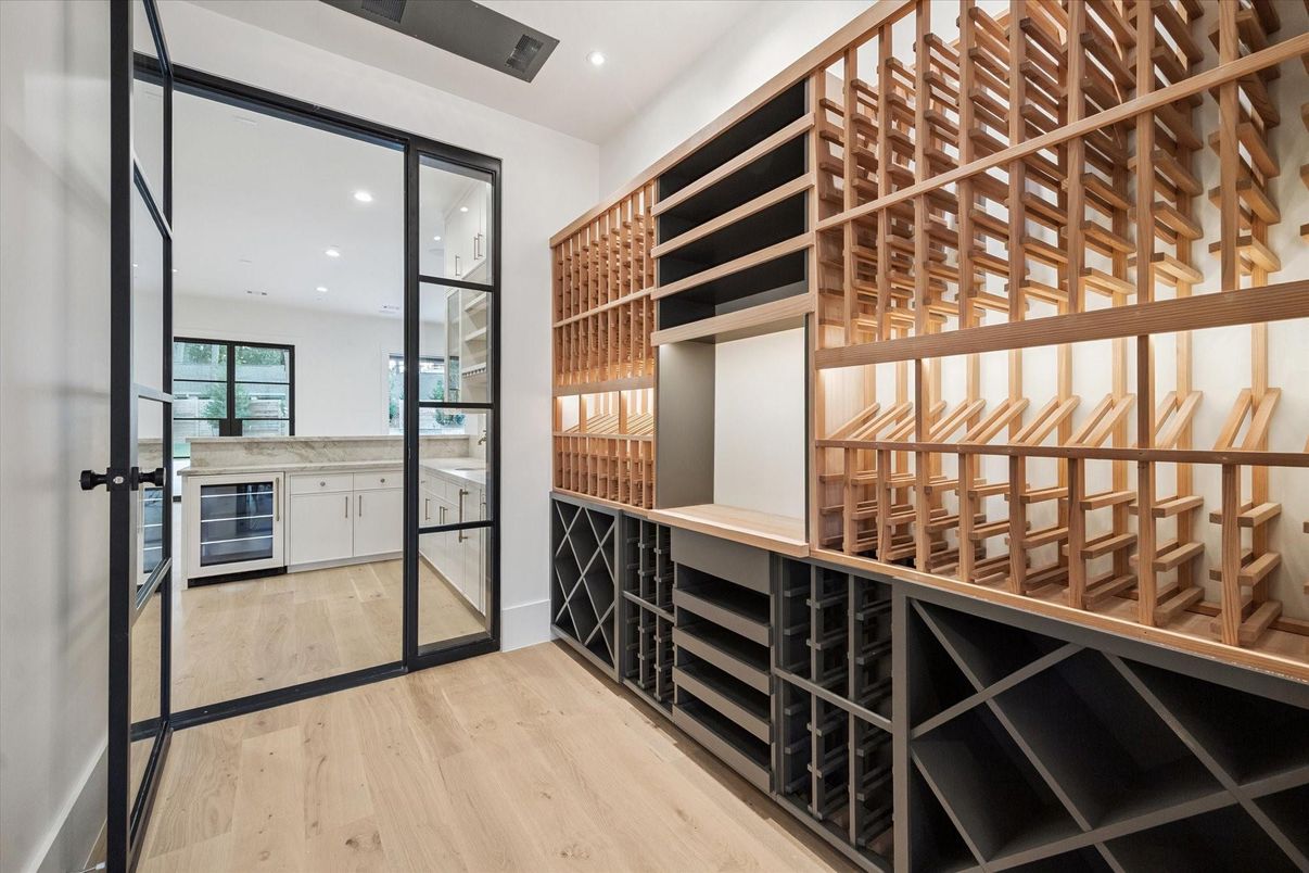 Interior, Recessed Lighting, Wine Storage, Wood Texture Flooring