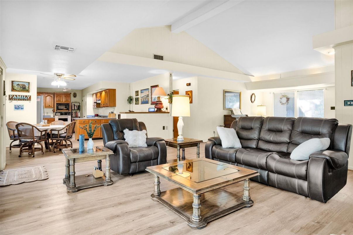 Dining room, Interior, Kitchen, Living room, Wood Texture Flooring