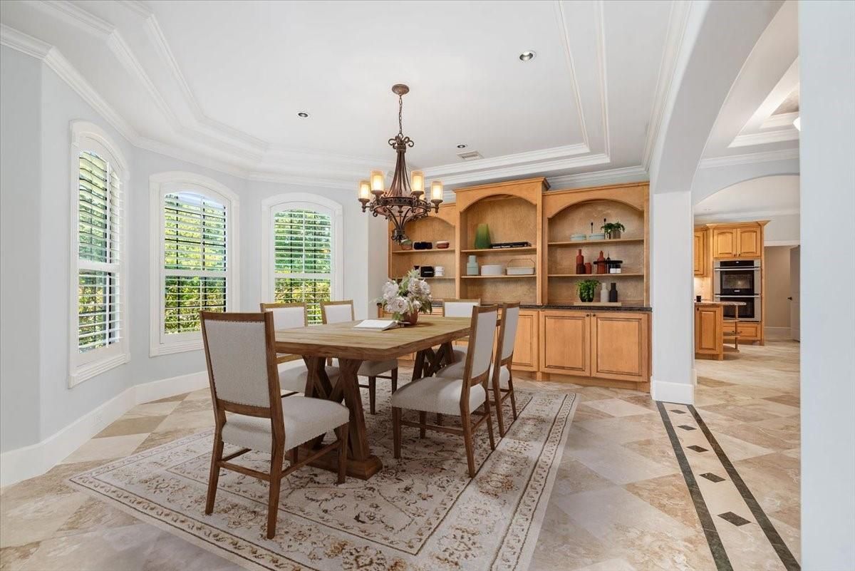 Chandelier, Dining room, Interior, Kitchen, Recessed Lighting