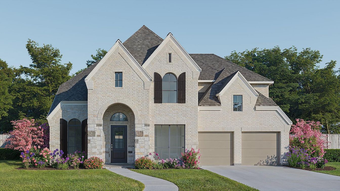 Attached, Exterior, Facade, Brick Traditional