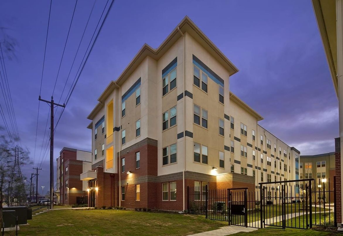 Exterior, Facade, Brick Facade, Condo Building