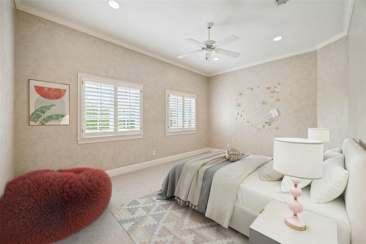 Bedroom, Interior, Recessed Lighting