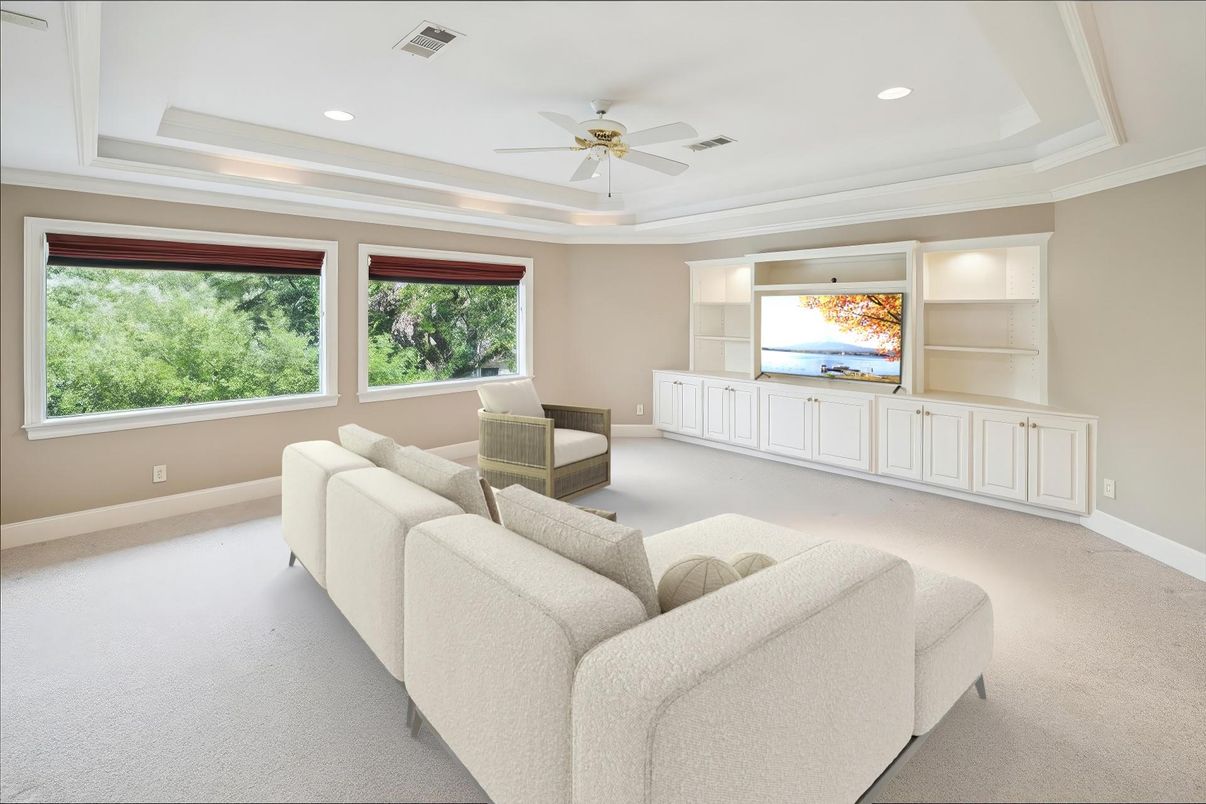 Interior, Living room, Recessed Lighting