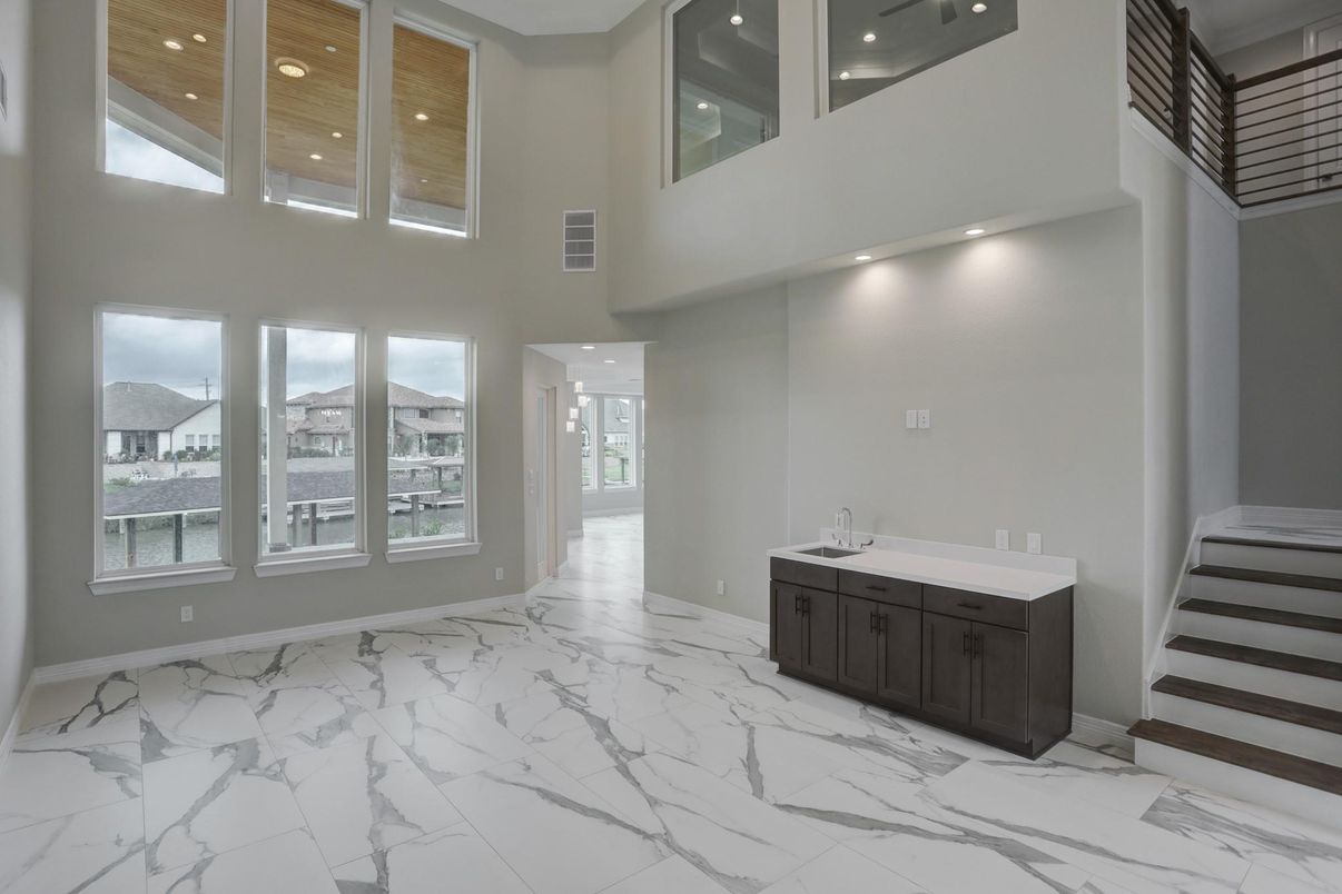 Bathroom, Interior, Marble, Recessed Lighting